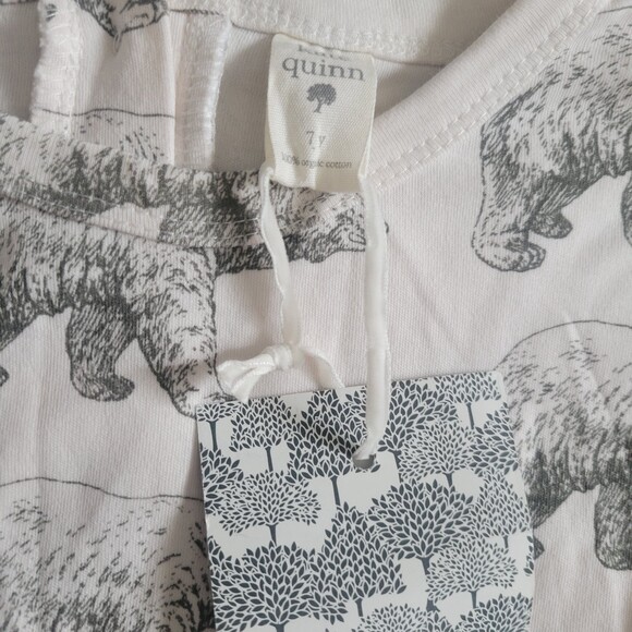 Kate Quinn Organic Cotton Ruffle-Shoulder Dress / Top — Polar Bear Print, Size 7 - Picture 3 of 3